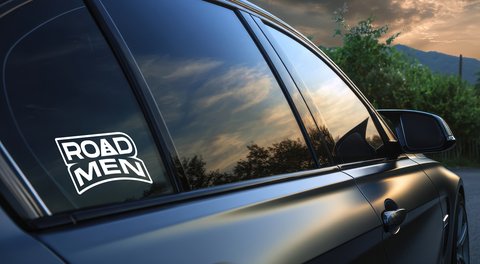 Roadmen Sticker | Durable White Decal for Cars & Bikes | Multiple Sizes's Image